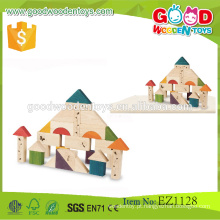 Segurança Preschool Kids Brinquedos Block Puzzle Brinquedo de construção de madeira